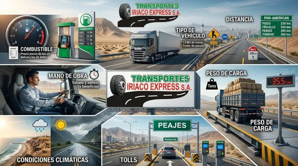 Factores que influyen en el costo del transporte de carga pesada