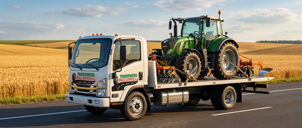 Transporte de tractores agrícolas y maquinaria de campo